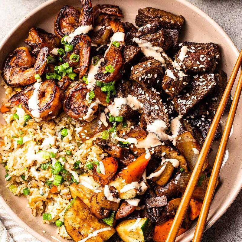 Teriyaki Triple Chicken & Steak & Jumbo Shrimp